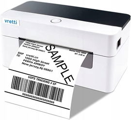 Drukarka etykiet Vretti WiFi czarny pomarańczowy termiczna 4x6