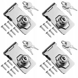 Zamki TOVOT 4-pak chromowane pokrętło obrotowe 6.3x1.10.2cm