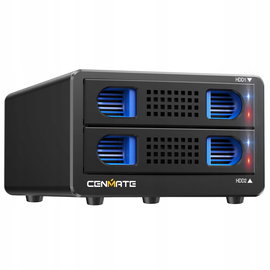 Obudowa RAID 2x HDD/SSD USB 3.0 40TB CENMATE wentylator, 4 tryby