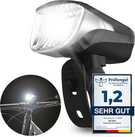 Velmia Światło Rowerowe Przednie LED USB IPX4 8,5h Automatyczne