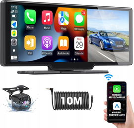 Ekran Wyświetlacz CarPlay 10,26" Jansite + kamera cofania 1080p BT WiFi