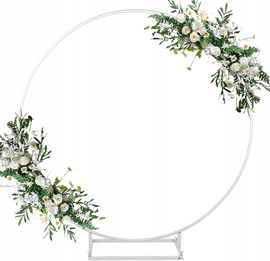 Łuk ślubny metalowy 2 m z akcesoriami dekoracja balonowa stojak rama