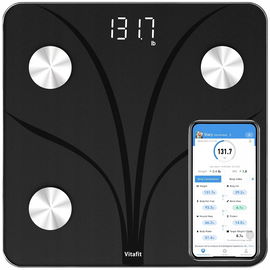 Vitafit Waga Smart Bluetooth 180kg 13 Pomiarów + Aplikacja iOS/Android