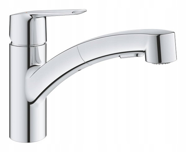 Bateria kuchenna Grohe Eurosmart srebrny stojąca elegancki design