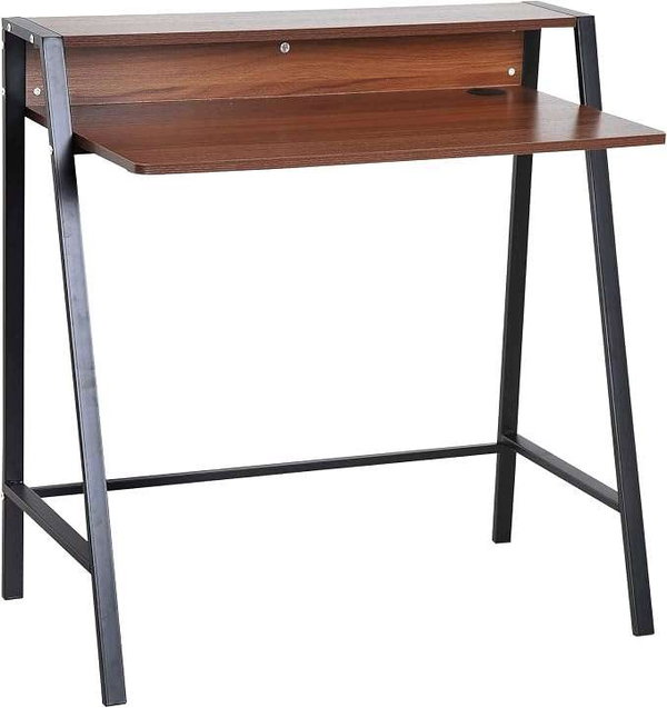 Biurko HOMCOM Ufficio Segretario noce nero 84x45x85 cm neo-retrò