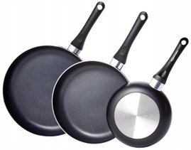 Amazon Basics zestaw patelni 20 cm, 25 cm ,30 cm