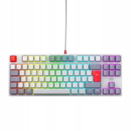 CHERRY K4V2 TKL klawiatura Gaming USB QWERTZ Niemiecki Szary, Jasny Szary,