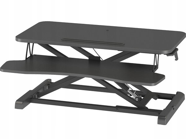 BONTEC Stolik pod monitor regulowany dwupoziomowa stacja robocza 80 cm