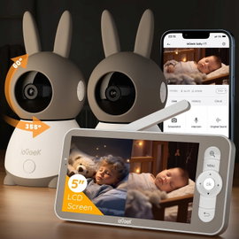 Baby Phone ieGeek 2K/3MP 5" 360 PTZ Jedna kamera nie działa