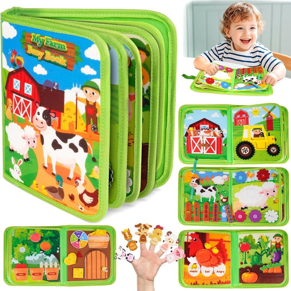 Busy Board EduFun Farm Busy Book Motoryczna Edukacyjna dla dzieci 1-3 lat