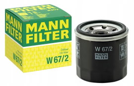 Filtr olejowy MANN-FILTER W 67/2 do samochodów osobowych i dostawczych