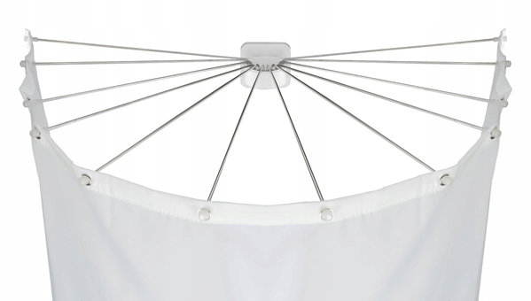 Drążek prysznicowy Wenko łukowy 72-96 x 10 mm biały