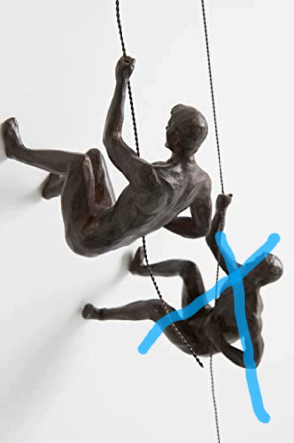 Figurki Dekoracyjne Jotex Climbers Brązowy Zestaw 1 Sztuki Żywica