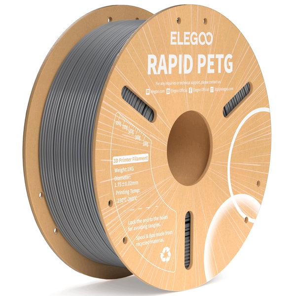 Filament ELEGOO PETG Space Grey 1kg szybki druk 3D dokładność +/-002mm