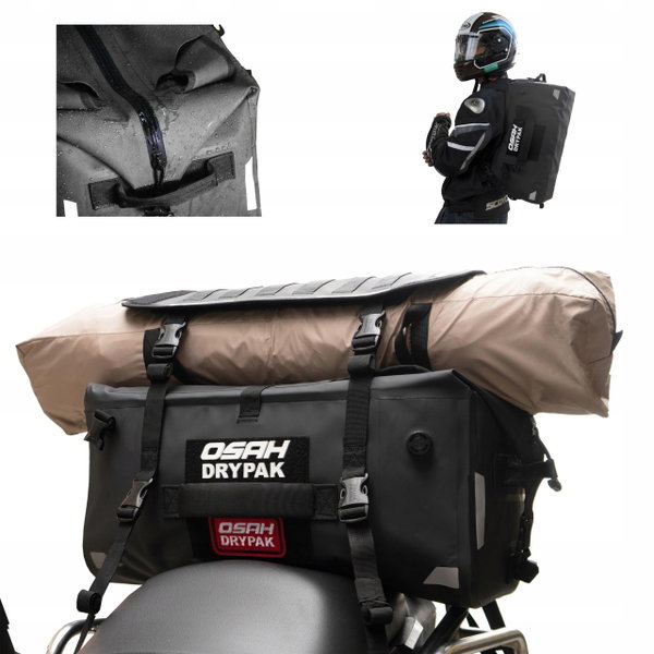 GEEMOTHO Motocykl Tail Bag Wodoodporny Motocykl Bagaż Torba Bar Bag 40L