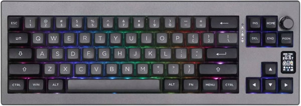 EPOMAKER Shadow-X Bezprzewodowa Klawiatura Mechaniczna 70% Black Silver