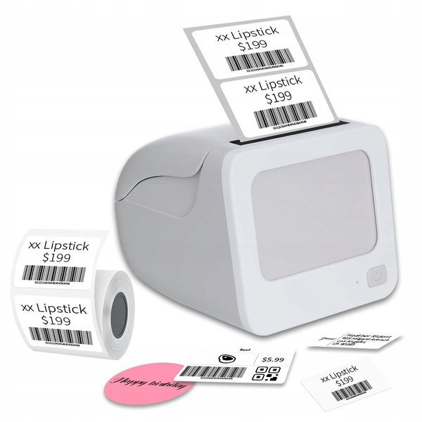 Drukarka Vretti BQ1 biały różowy Bluetooth 25-58mm iOS Android