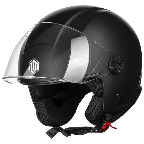 Kask motocyklowy ILM model czarny matowy XL retro dla mężczyzn i kobiet