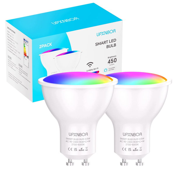 Inteligentna zarowka SmartHome GU10 RGBWW 450 lm Wi-Fi dwupak 45 W