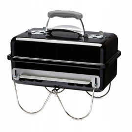Grill węglowy Weber Go-Anywhere czarny powierzchnia grilla 42 x 26 cm