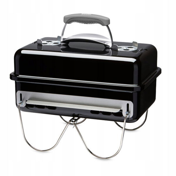 Grill węglowy Weber Go-Anywhere czarny powierzchnia grilla 42 x 26 cm