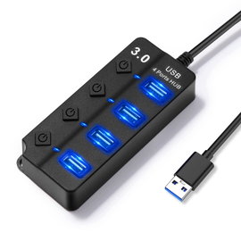 Hub USB Hoppac Hub USB 3.0 i 2.0 4 porty z lampką LED