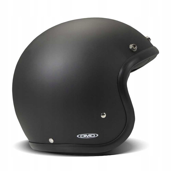 Kask otwarty DMD Retro Matt Black styl vintage motocyklowy bezpieczeństwo
