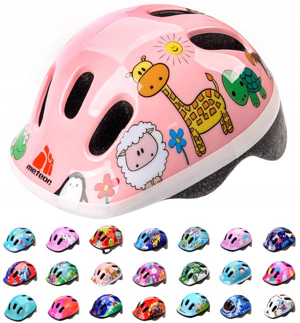 Kask rowerowy Meteor MV6-2 dziecięcy regulowany XS 44-48 cm