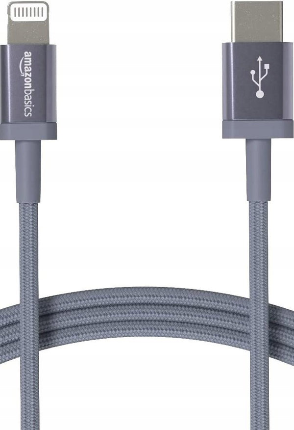 Kabel Amazon USB typ C Apple Lightning 0.9 m szary
