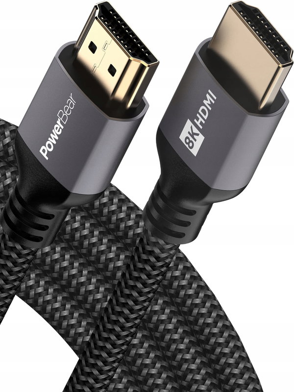 Kabel HDMI PowerBear 8K 2m 8K 60Hz do konsol i TV