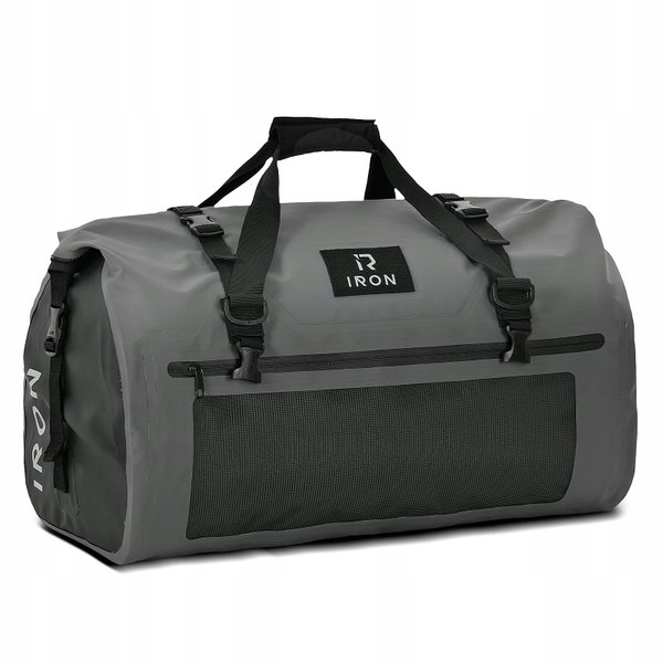 IRON 30L Wodoodporna Torba Motocyklowa Szara Z Zamknięciem Roll-Top
