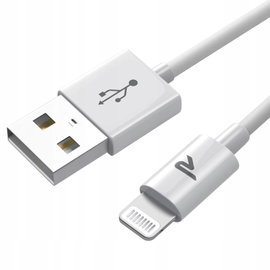 Kabel Rampow USB - Apple Lightning 1 m biały
