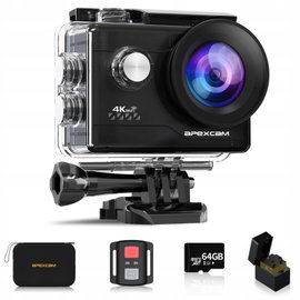 Kamera sportowa Apexcam 4K podwodna 40M WiFi 64GB 2 baterie M80