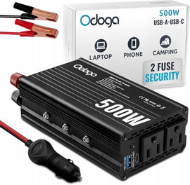 Inwerter Odoga 500W 12V DC czarny EU Standard Power
