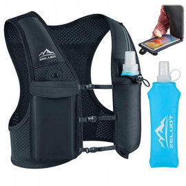 Kamizelka Zelvot do biegania Czarny M-L z butelką 500 ml