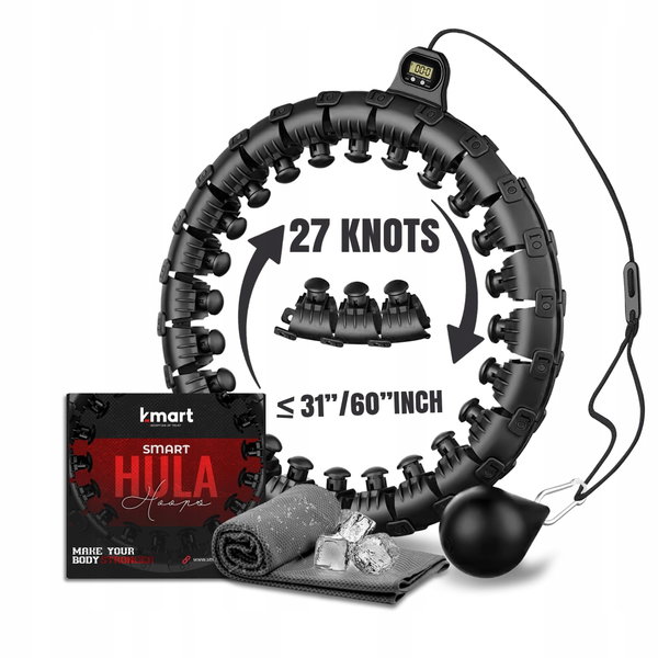 Hula hop K-mart 48,5 cm czarny z wypustkami