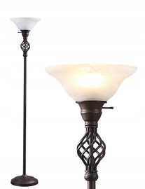 GyroVu lampa podłogowa LED stojąca do salonu sypialni szklany klosz F