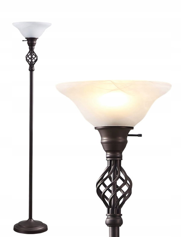 GyroVu lampa podłogowa LED stojąca do salonu sypialni szklany klosz F