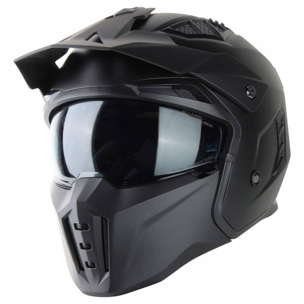 Kask VINZ Kioto czarny mat L 59/60 cm wizjer przeciwsłoneczny