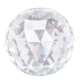 Kula Clear Cut Crystal fasetowana przezroczysta sfera dekoracja 80 mm