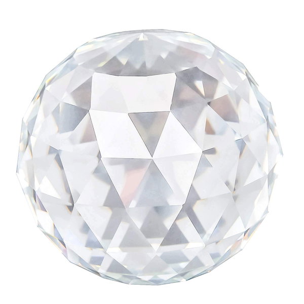 Kula Clear Cut Crystal fasetowana przezroczysta sfera dekoracja 80 mm