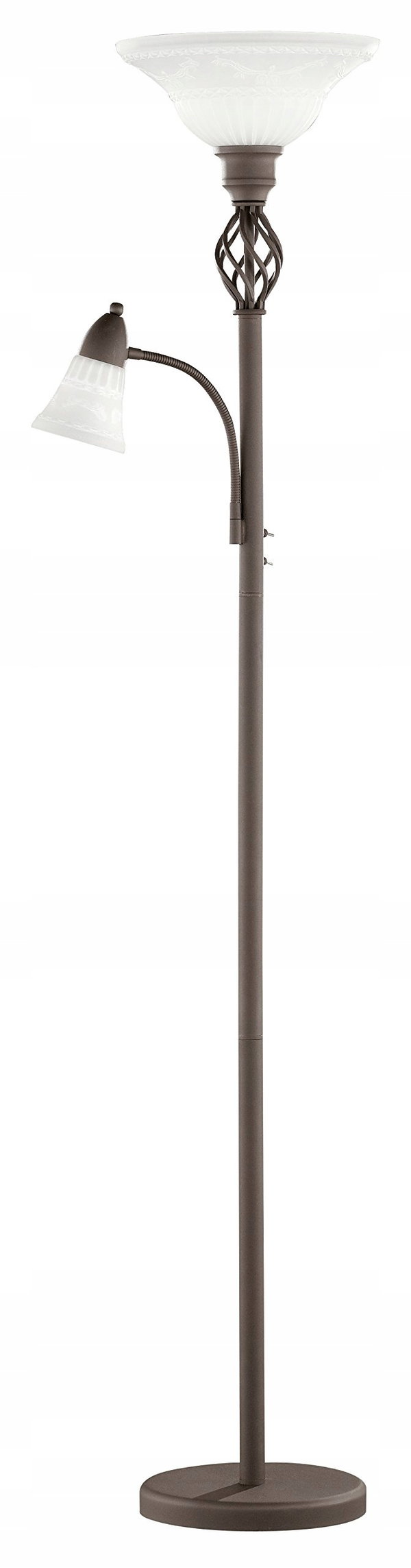 Lampa podłogowa Trio Rustica E27 100 W beżowy biały elegancki design defekt