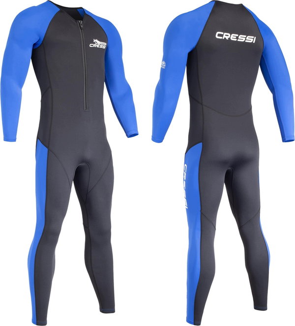 Kombinezon CRESSI Wahoo Man czarny/niebieski 2 mm L/4 męski jednoczęściowy