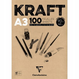 KRAFT 90 g A3 100szt Blok z papierem