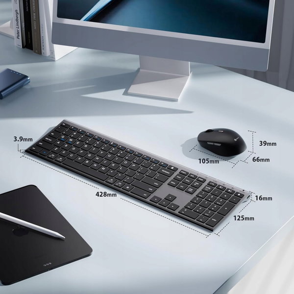 Klawiatura i mysz iClever DK03 ultracienka Bluetooth