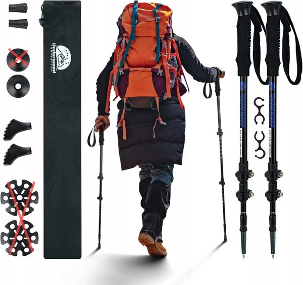 Kijki trekkingowe WildTrack Adventure aluminiowe teleskopowe 60-135 cm