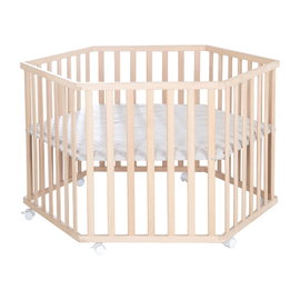 Kojec roba Lil Planet szary sześciokątny drewno bukowe regulacja wysokości