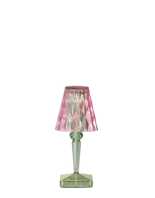 Lampa stolowa Kartell Battery rozowa mietowa wysokosc 30 cm