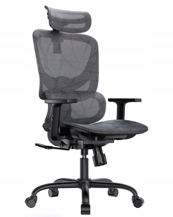 Krzesło HUANUO Ergonomiczne siatka 5-stopniowe podparcie lędźwiowe