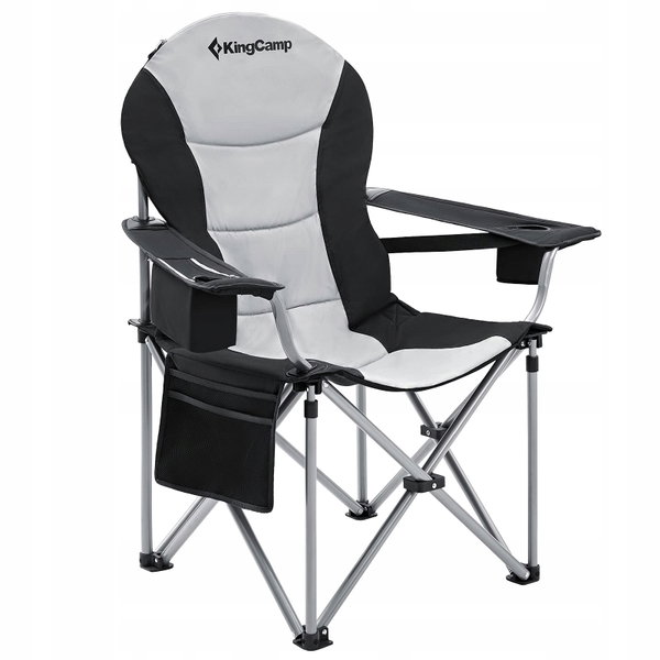 Krzesło turystyczne z oparciem KingCamp Simpson Arm Chair czarny
